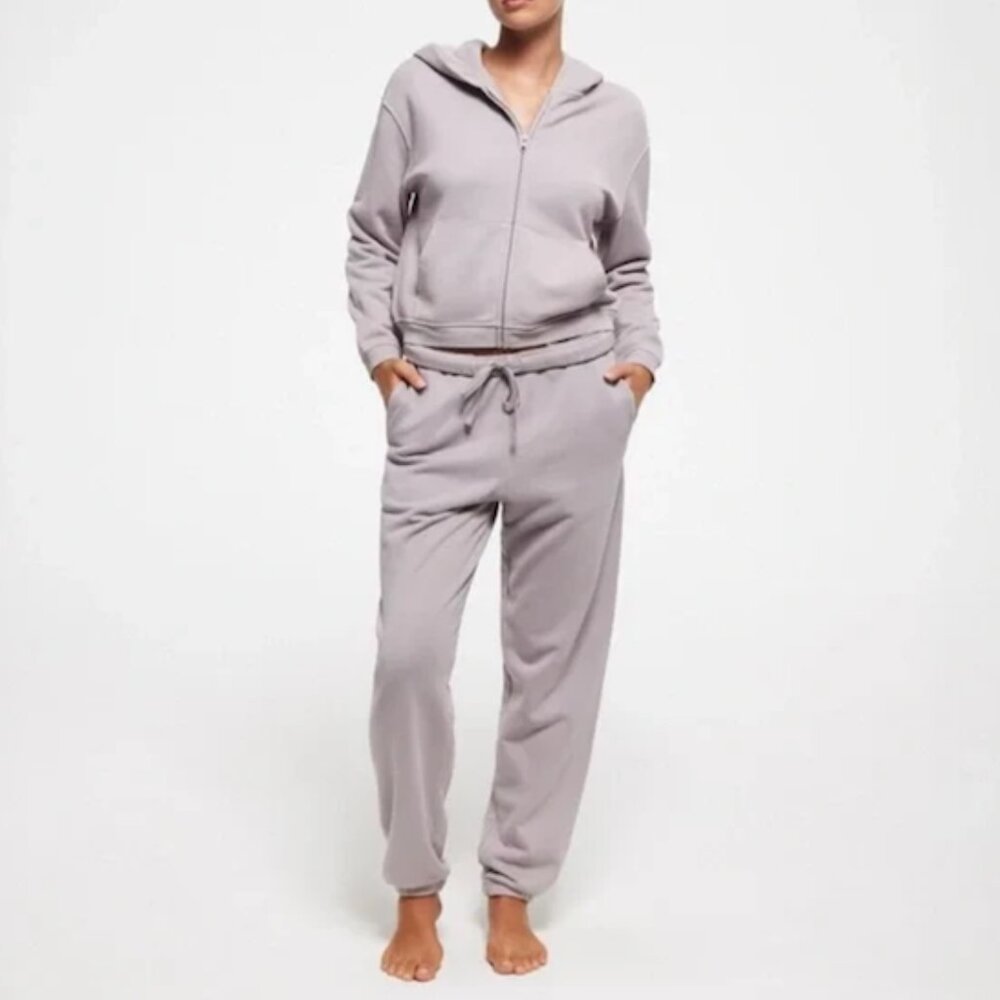 SKIMS Sweatsuit Set- Zip Up Hoodie and Jogger - Size Small